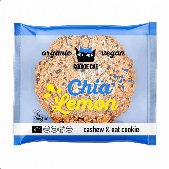 Bio Cashew & Oat Cookie Chia & Lemon (glutenvrij & vegan) – Kookie Cat