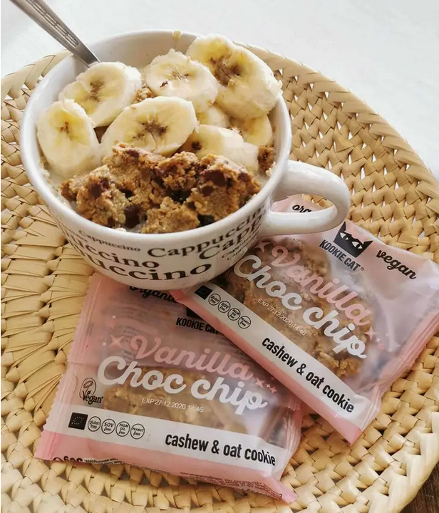 Bio Cashew & Oat Cookie Vanilla Choc Chip (glutenvrij & vegan) – Kookie Cat