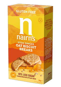 Stem Ginger Oat Biscuit Breaks (glutenvrij & vegan) - Nairn's