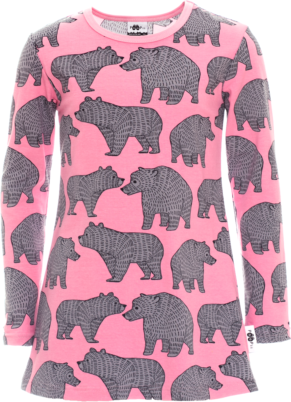 Tuniek NELLI Tunic Ursa Light Pink Grey 128 / 164 – Paapii Design