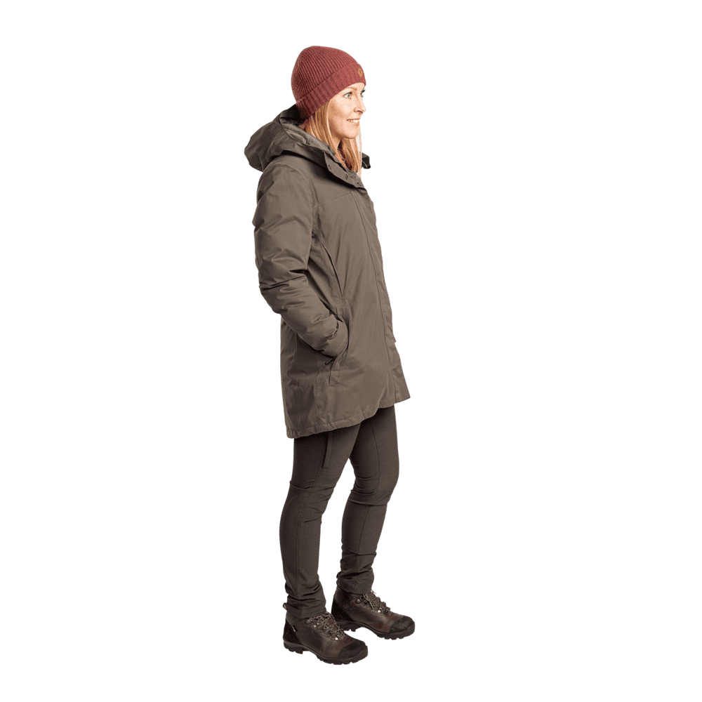 Winterjas Värnamo Padded Jacket - Women - Smoke Black - Pinewood Outdoor Life