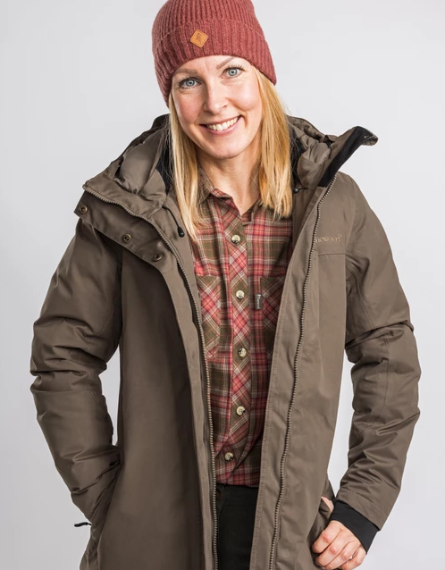 Winterjas Värnamo Padded Jacket - Women - Earth Brown - Pinewood Outdoor Life