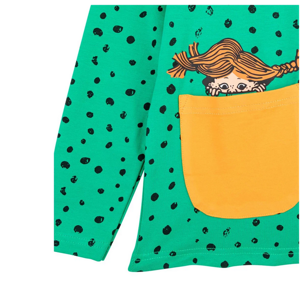 Longsleeve Speckle Shirt green – Pippi Langkous