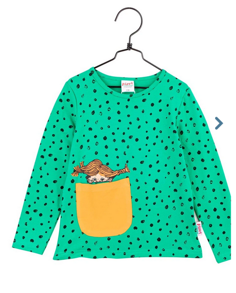 Longsleeve Speckle Shirt green – Pippi Langkous