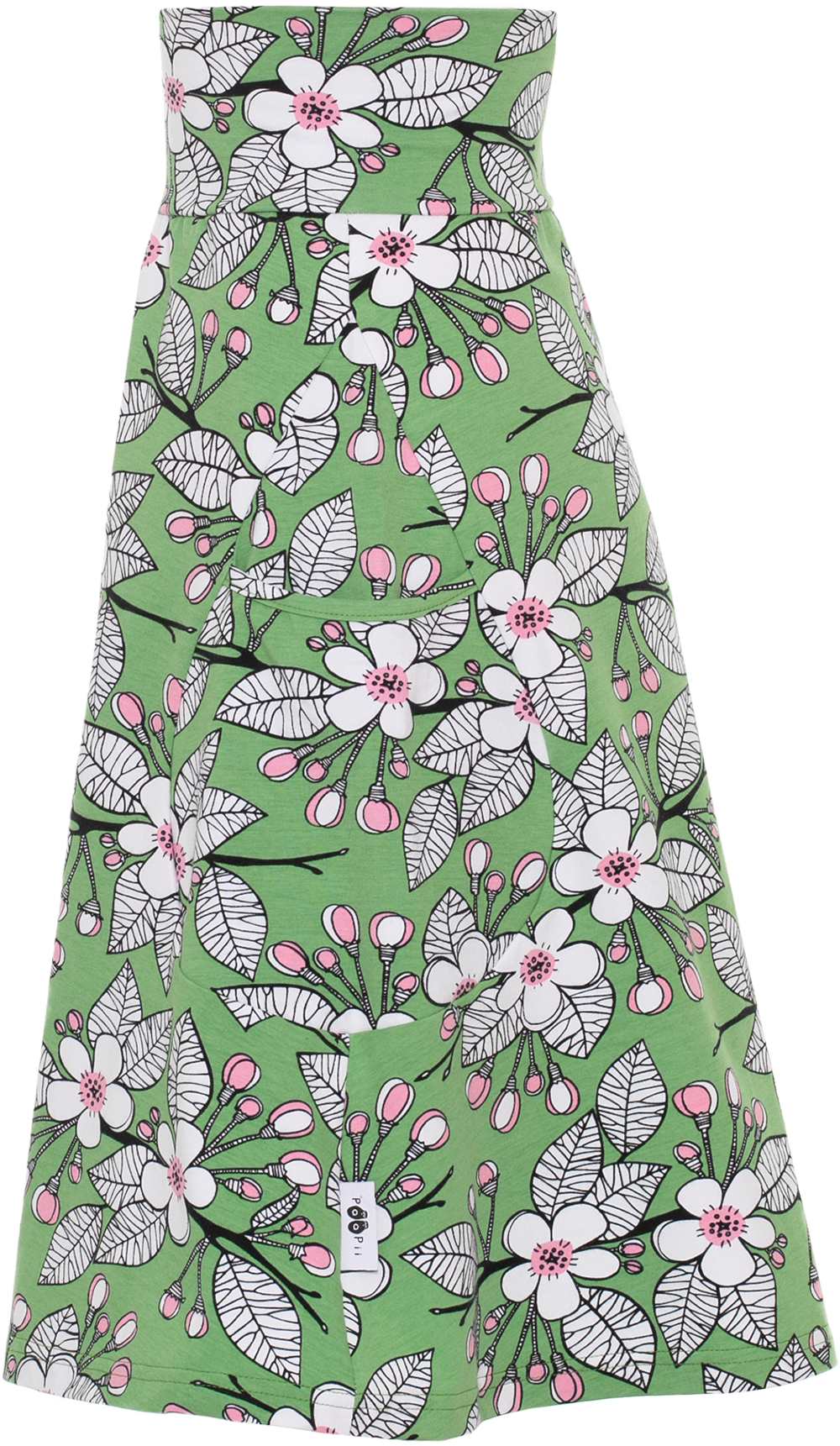 Rok PISARA skirt Apple Garden Forest Light Pink S-XXXL - Paapii Design