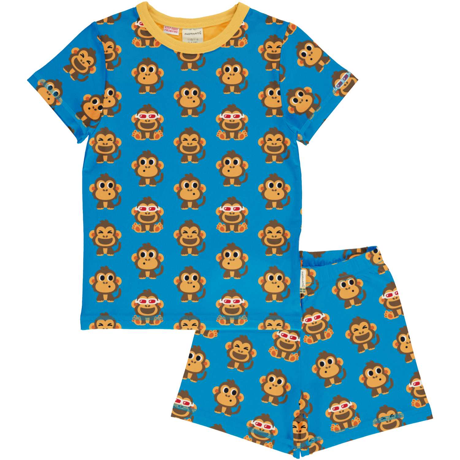 Pyjama Set SS Party Monkey - Maxomorra