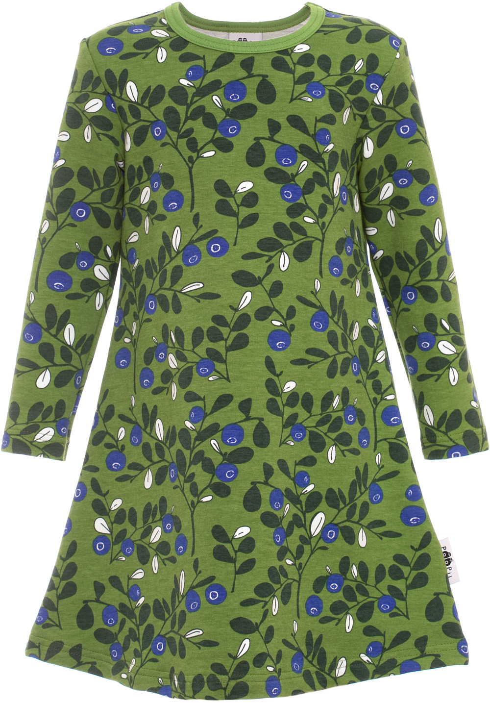 Jurk / SARA Sweatshirt Dress Varpu Forest Blue 86 t/m 122 – Paapii Design