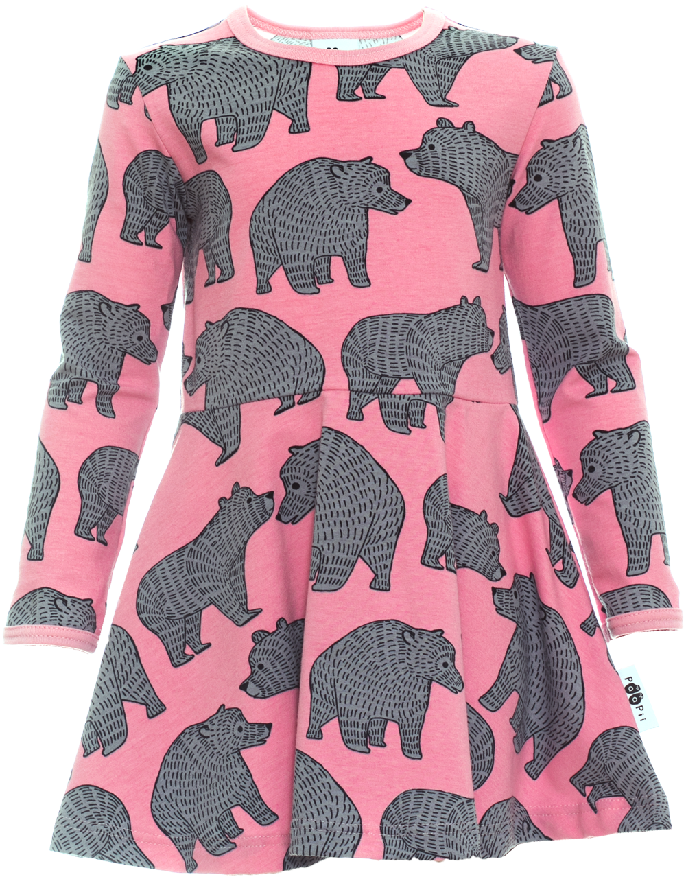 Jurk / SINNA Skater Dress Ursa Light Pink Grey 86 t/m 122 – Paapii Design