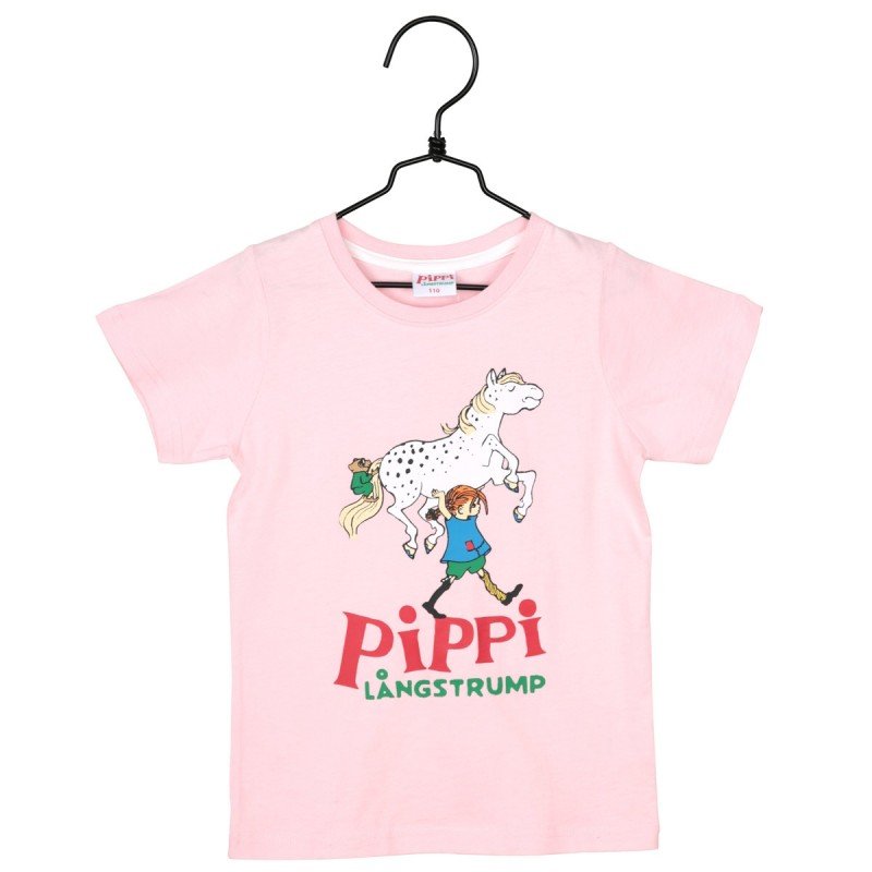 T-shirt Pippi Långstrump roze  – Pippi Langkous