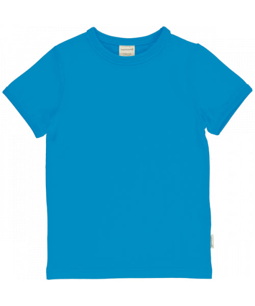 T-shirt SS Solid Azure - Maxomorra