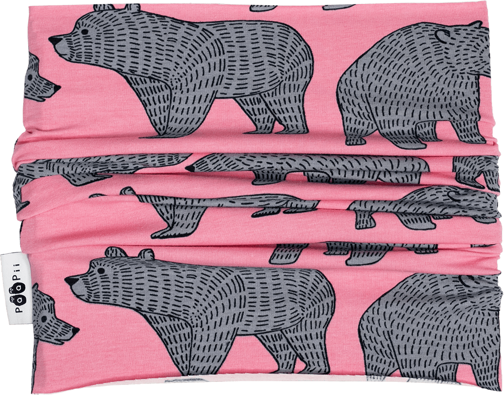 Sjaal / Tubescarf Ursa Light Pink Grey – Paapii Design