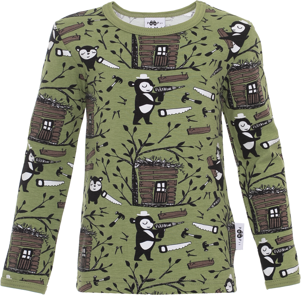 Longsleeve ULJAS Shirt Treehouse Fen Choco 86-140 – Paapii Design