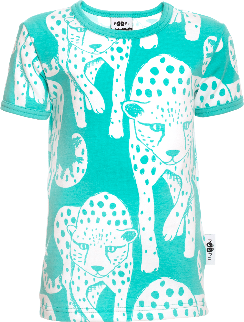 T-shirt VISA Cheetah Turquosie 86-122 – Paapii Design