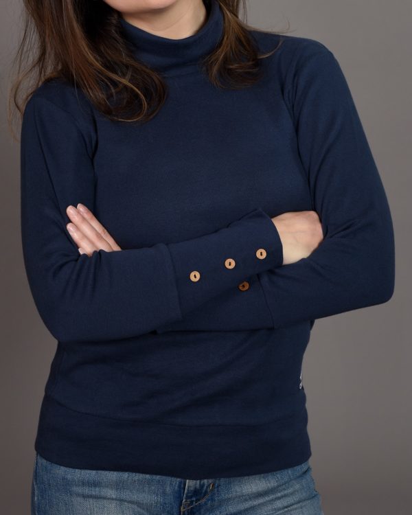 Alima Trui met kol Blue – B-Light Organic Clothing