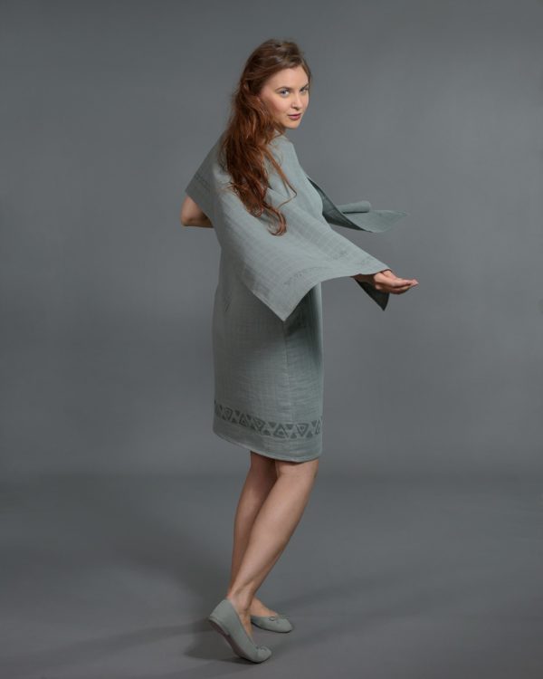 Sjaal Farideh Muslin Fabric Green - B-Light Organic Clothing