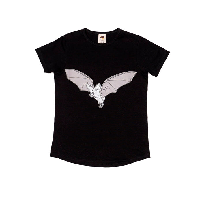 T-shirt Black Bat GLOW IN DARK - Mullido