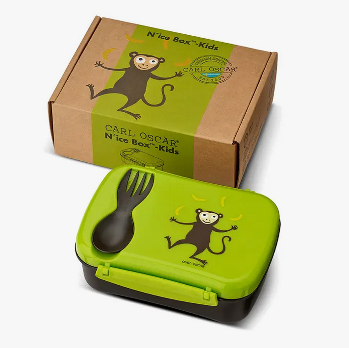 N'ice Box Kids Lunchbox met koelelement – Monkey Lime – Carl Oscar