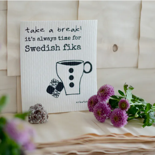 Vaatdoek / Dish Cloth SWEDISH FIKA – Erika Tubbin