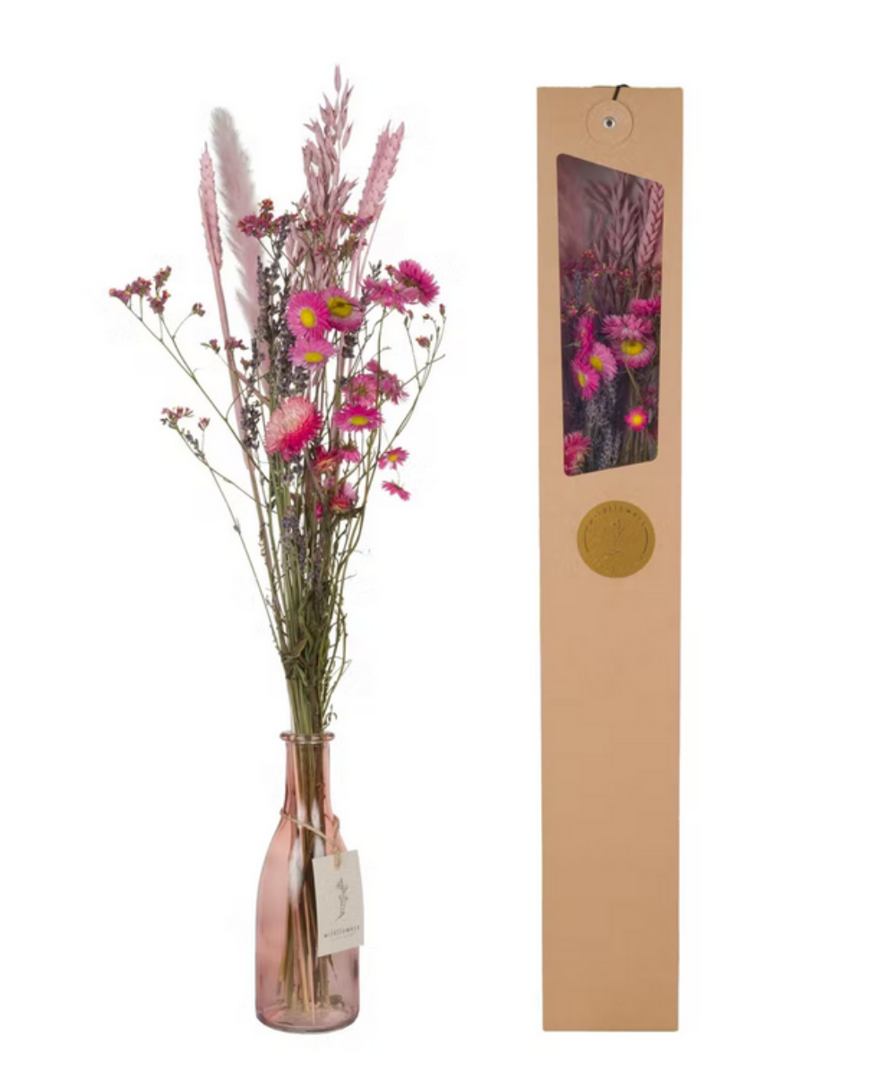 Flowers in a Vase - Giftbox – Pink - Wildflowers by Floriette