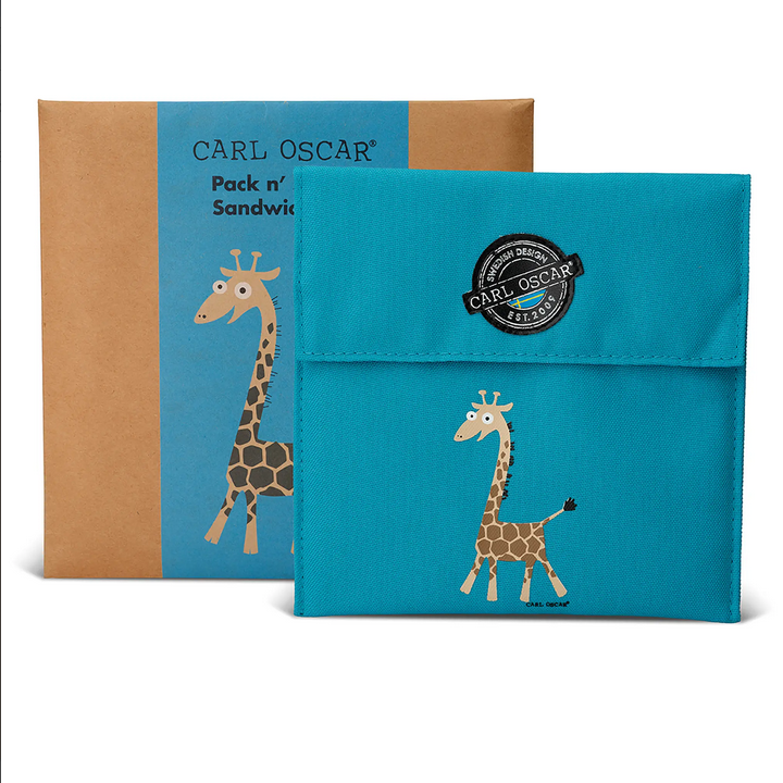 Kids Pack n’ Snack™ Sandwich Bag Giraffe Blue – Carl Oscar