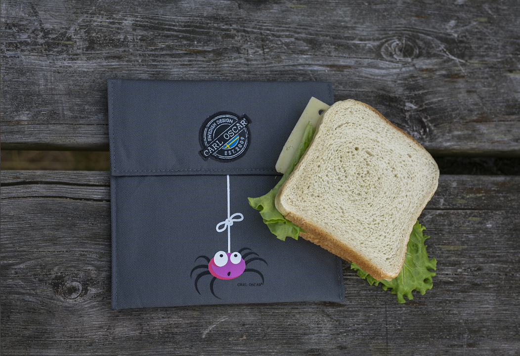 Kids Pack n’ Snack™ Sandwich Bag Spider Grey – Carl Oscar