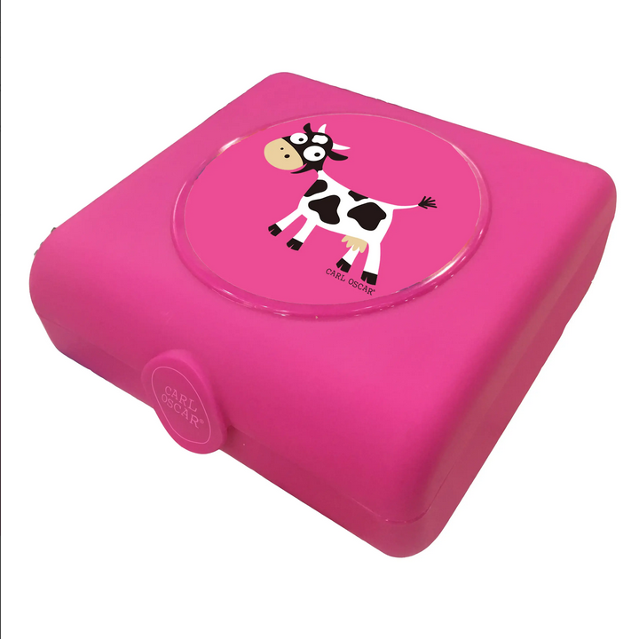 Kids Sandwich Box / Broodtrommel Cow Pink – Carl Oscar