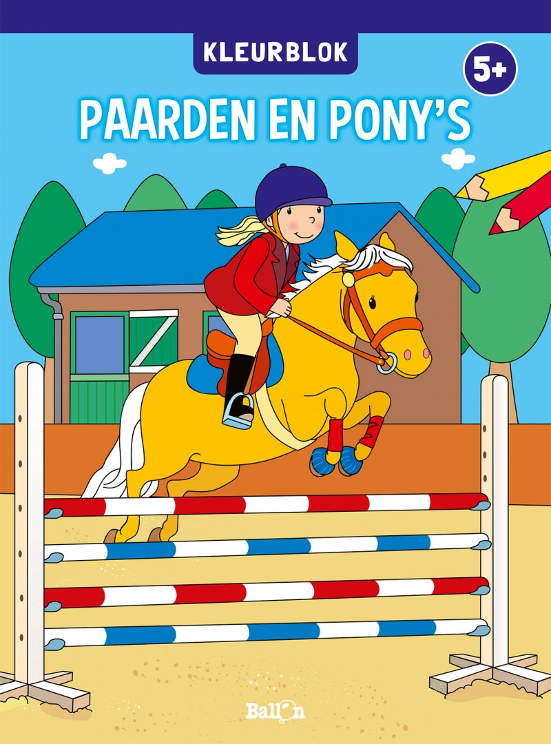 Kleurblok Paarden en Pony's - Ballon