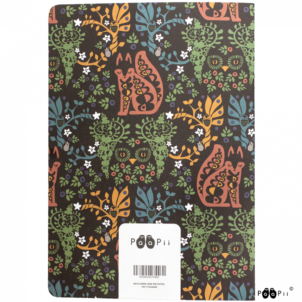 Notebook A5 Mielikki folklore Monivärinen – Paapii Design