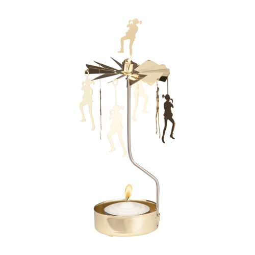 Rotary candle holder Pippi Langkous Gold - Pluto Produkter