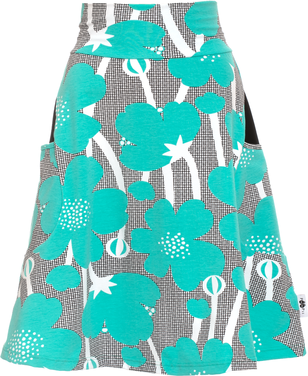 Rok PISARA skirt Buttercup Turquoise S-XXXL - Paapii Design