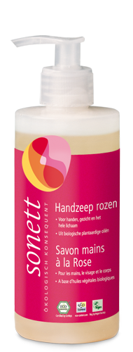 Sonett handzeep Rozen met bloemige geur met handig doseerpompje