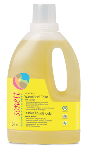 Sonett vloeibaar wasmiddel Colour Mint & Lemon voor gekleurde en donkere was