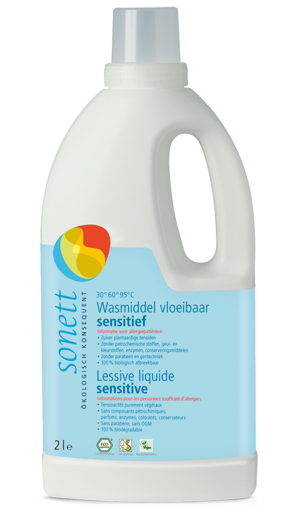Sonett vloeibaar wasmiddel Sensitief parfumvrij voor witte en bonte was