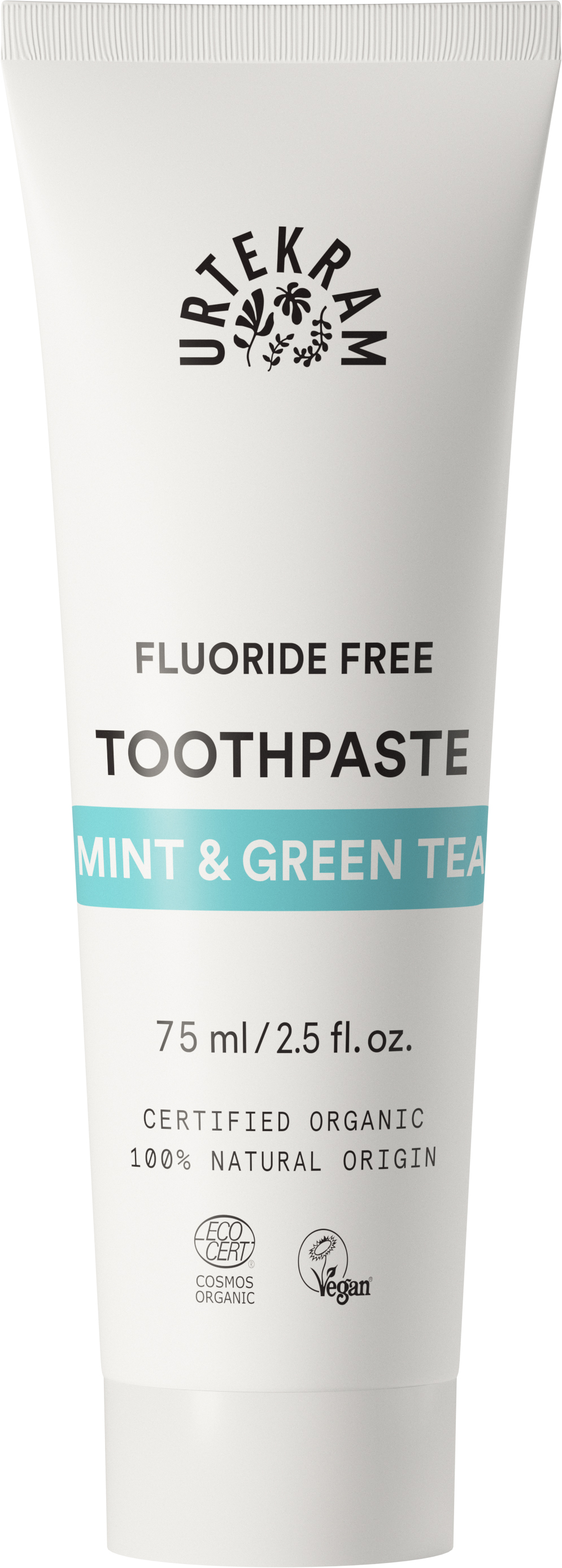 Mint & Green Tea Toothpaste (z.fluoride) - Urtekram