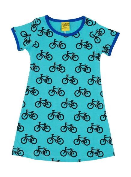 Jurk / Short Sleeve Dress Bike Turquoise - More Than a Fling (Duns Sweden)