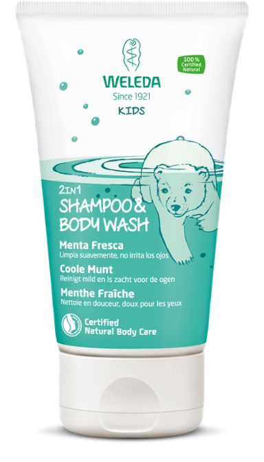 Kids 2in1 Shampoo & Body Wash Coole munt – Weleda