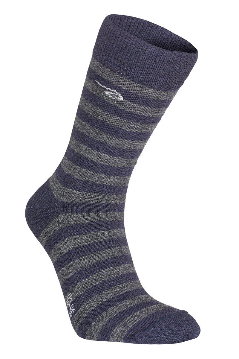 Thin Wool Sock Stripe (90 % merinowol) Light Navy – Ivanhoe of Sweden